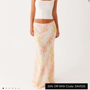 Peppermayo Pastel Floral Maxi Skirt